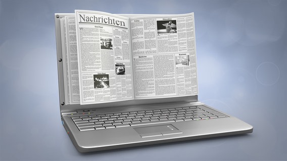 Eine Tageszeitung auf dem Bildschirm eines Laptops. © fotolia Foto: Maksym Yemelyanov